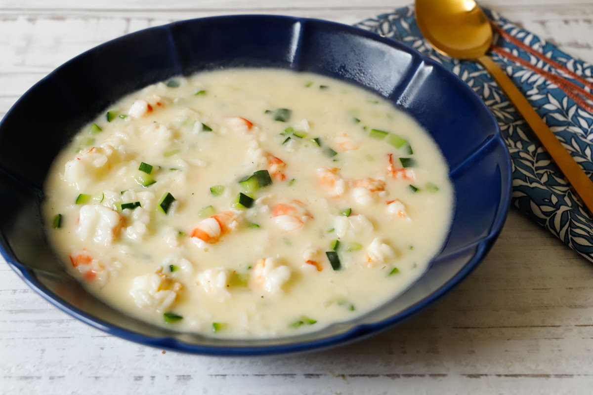 Risotto con mazzancolle e zucchine Conad